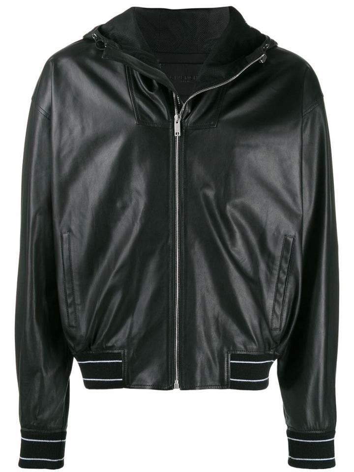 Givenchy Leather Windbreaker - Black