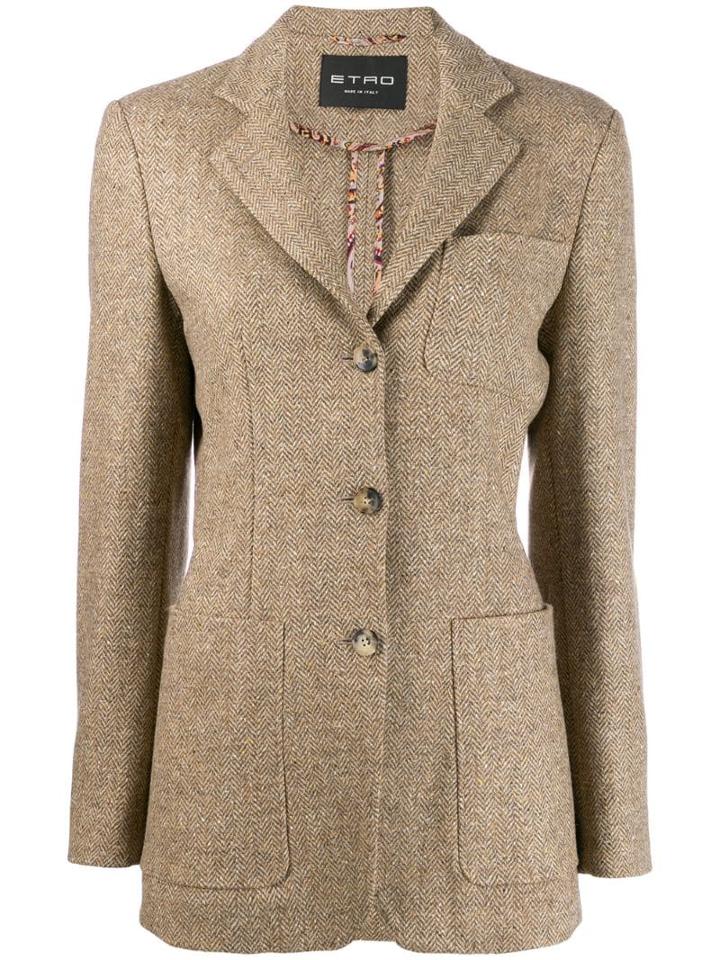 Etro Slim Fit Blazer - Neutrals