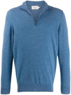 Hackett Cashmere Zip-up Sweatshirt - Blue
