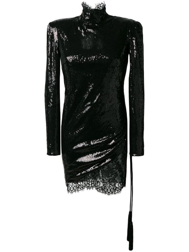Dundas Sequins Mini Dress - Black