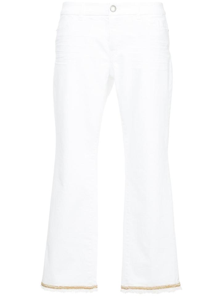 Marc Cain Distressed Cropped Jeans - White