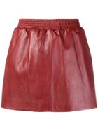 Arma Leather Mini Skirt - Red