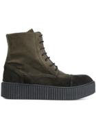 Rundholz Creeper Sole Lace-up Boots - Green