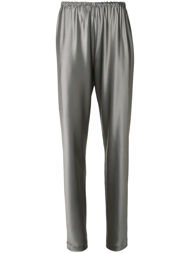 Peter Cohen Silk Trousers, Women's, Size: Small, Grey, Silk