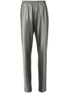Peter Cohen Silk Trousers, Women's, Size: Small, Grey, Silk