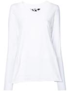 Rundholz Black Label Raw Edge Long Sleeve Top - White