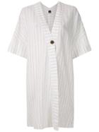 Osklen Panelled Linen Shirt Dress - White