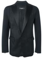 Dsquared2 Fitted Blazer, Men's, Size: 50, Black, Silk/cotton/polyamide/virgin Wool