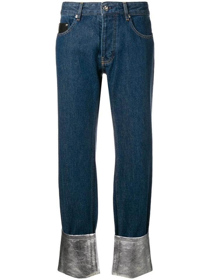 Paco Rabanne Contrast Cuff Jeans - Blue