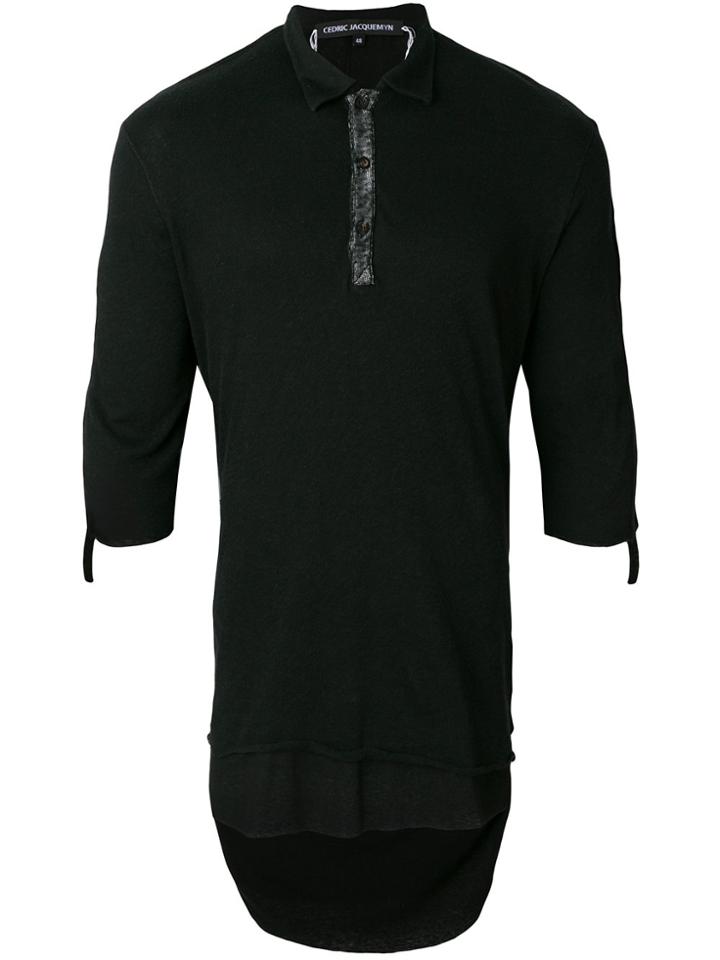 Cedric Jacquemyn Layered Polo Shirt - Black