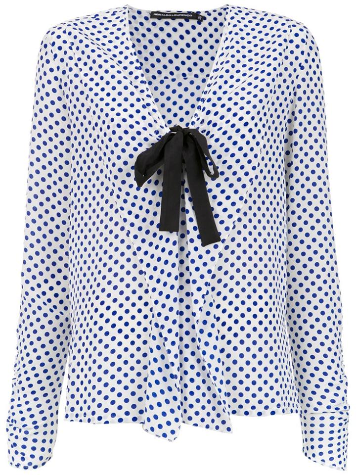 Reinaldo Lourenço Printed Silk Shirt - Blue