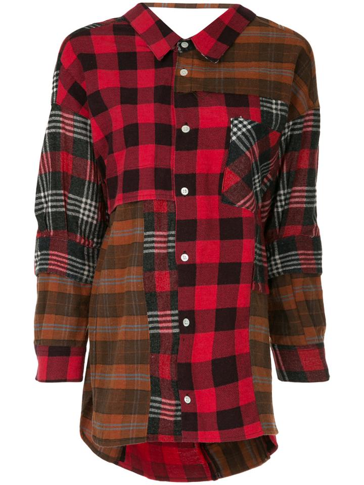 Maison Mihara Yasuhiro Tartan Patchwork Shirt - Multicolour