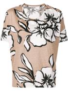 Majestic Filatures Floral Print T-shirt - Neutrals