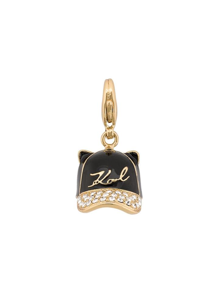 Karl Lagerfeld Karl Hat Necklace Charm - Black
