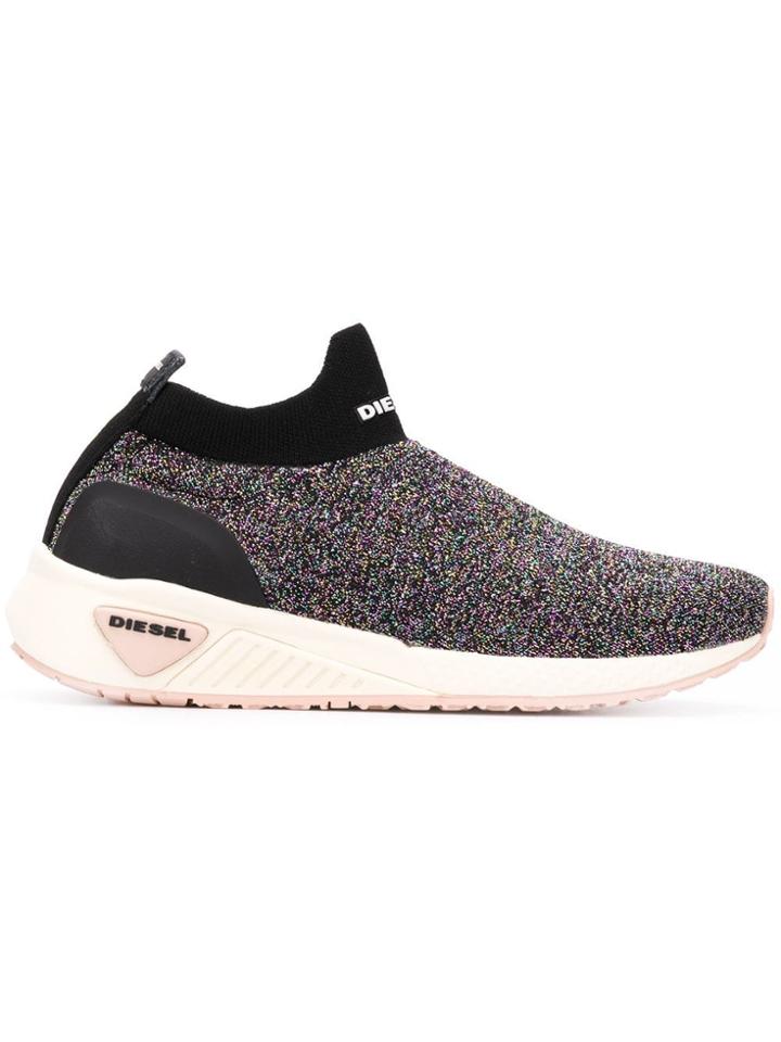Diesel Glitter-effect Sneakers - Black