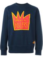 Vivienne Westwood Man Crown Print Sweatshirt, Men's, Size: Small, Blue, Cotton