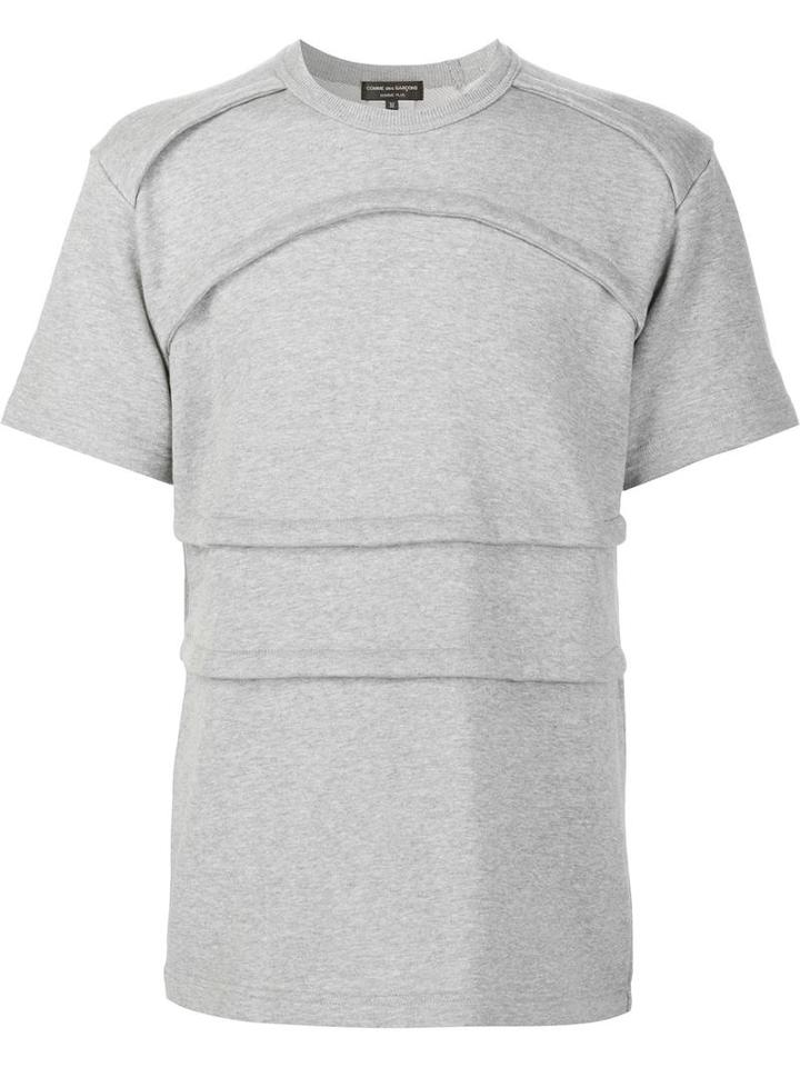 Comme Des Garçons Homme Plus Panelled T-shirt, Men's, Size: Large, Grey, Cotton