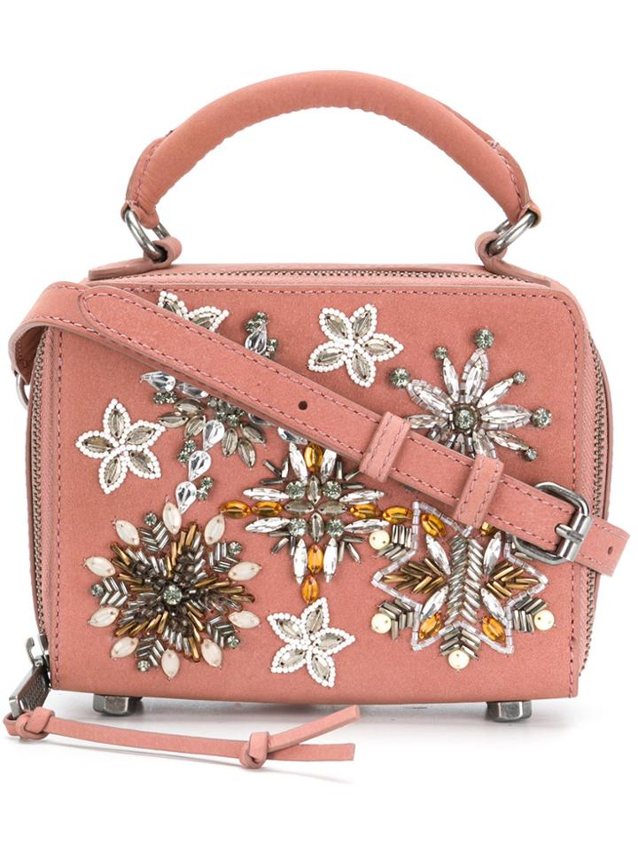 Rebecca Minkoff Embellished Box Cross Body Bag - Pink & Purple