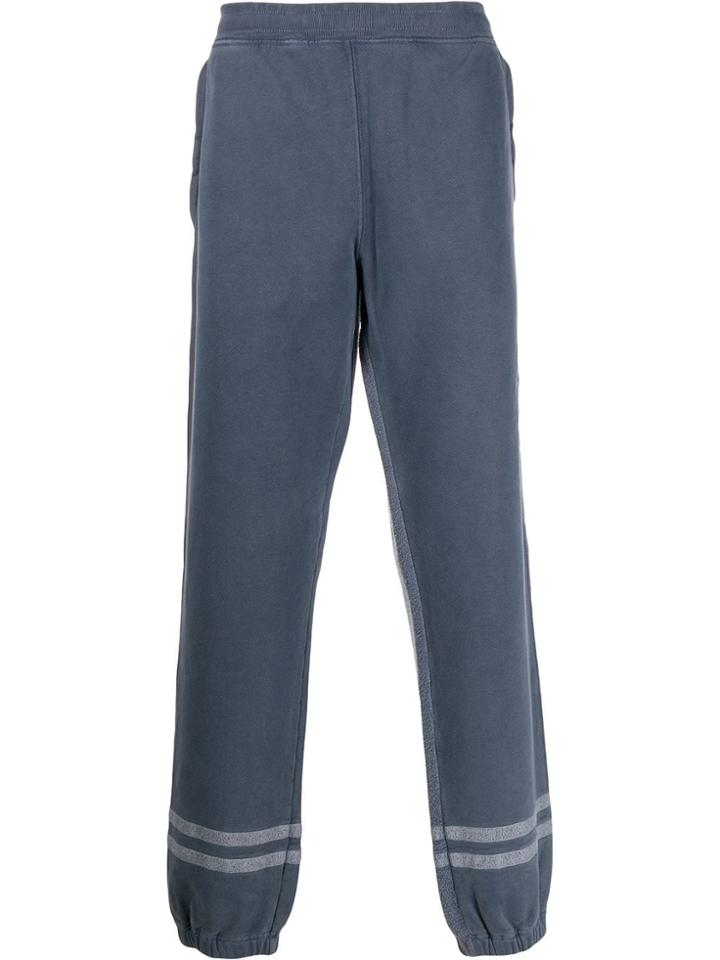 Stone Island Panelled Side-logo Track Pants - Blue