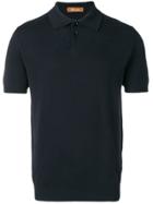 Obvious Basic Short-sleeved Polo Shirt - Blue