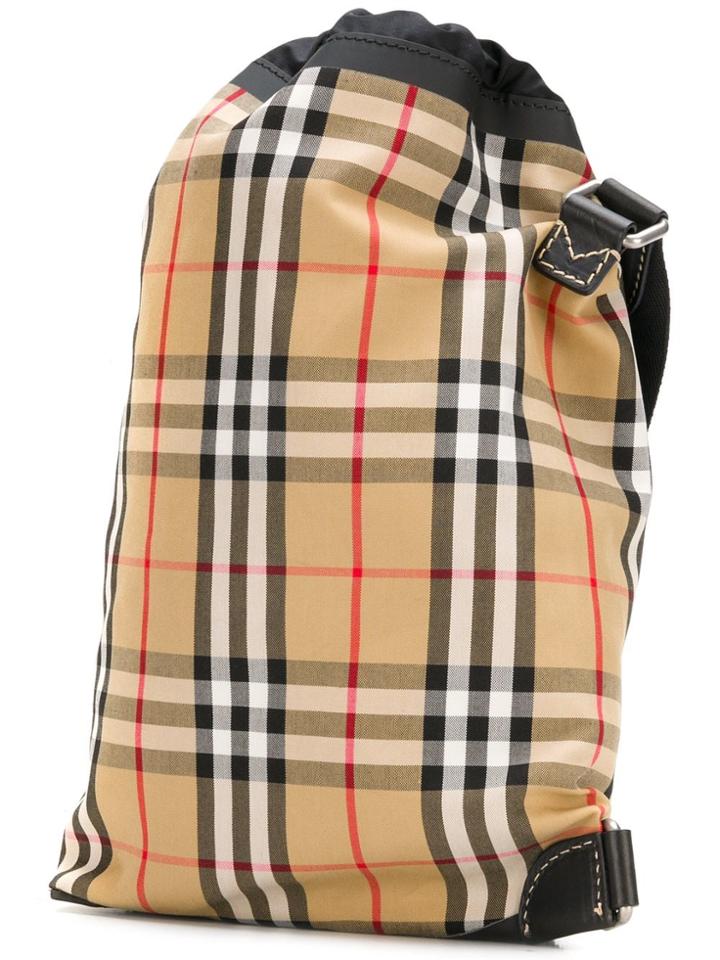 Burberry Check Print Cross Body Bag - Nude & Neutrals
