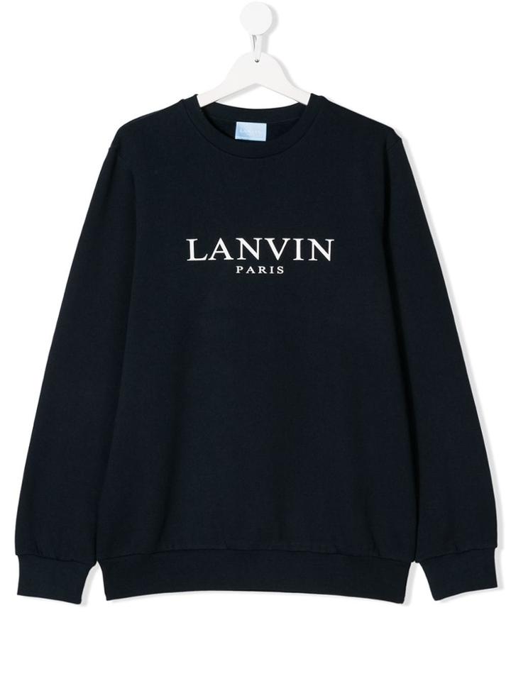 Lanvin Enfant Logo Printed Sweatshirt - Blue
