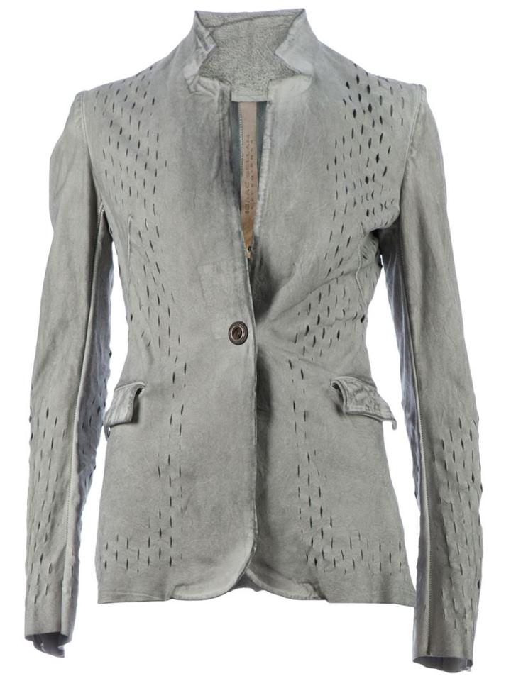 Isaac Sellam Experience 'aleatoire' Jacket, Women's, Size: 38, Grey, Calf Leather