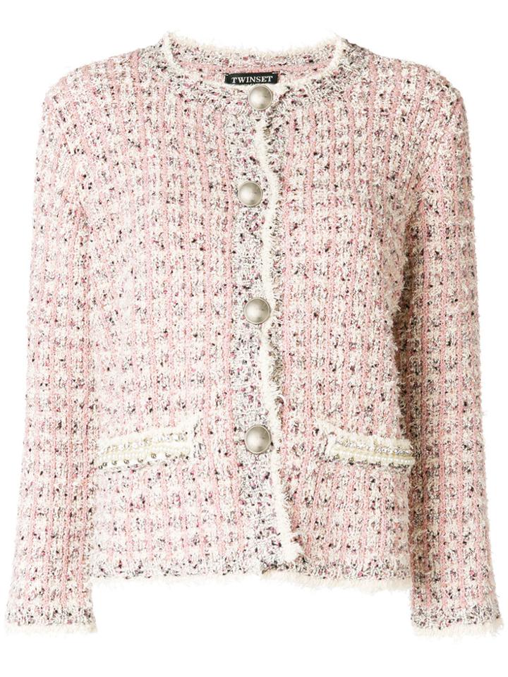 Twin-set Tweed Jacket - Pink & Purple