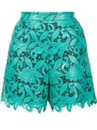 Msgm Macrame Shorts - Green