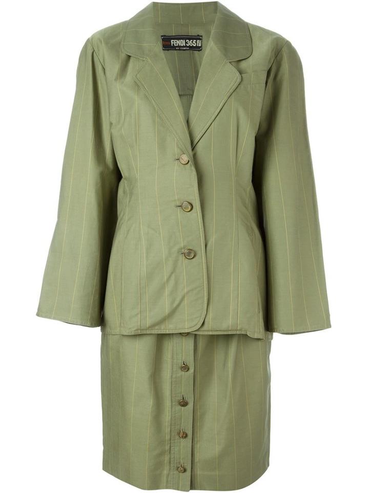 Fendi Vintage Pinstripe Skirt Suit