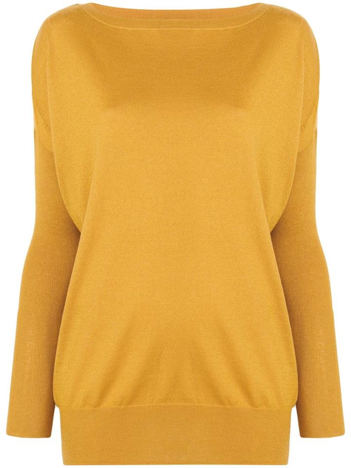 Snobby Sheep Long-sleeve Fitted Sweater - Yellow