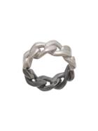 Maison Margiela Chunky Cable Chain Link Ring - Silver