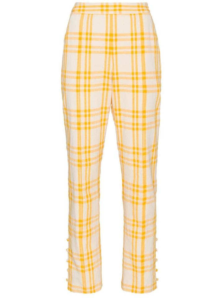 Rosie Assoulin Oboe Check Trousers - Yellow
