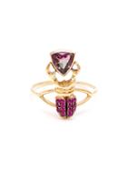 Daniela Villegas Sapphire And Tourmaline Beetle Ring