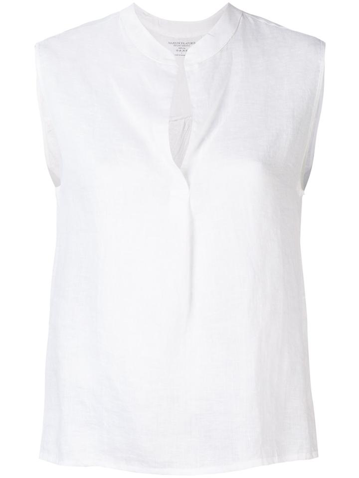 Majestic Filatures Front Slit Blouse - White