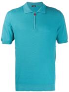 Kiton Textured Polo Shirt - Blue