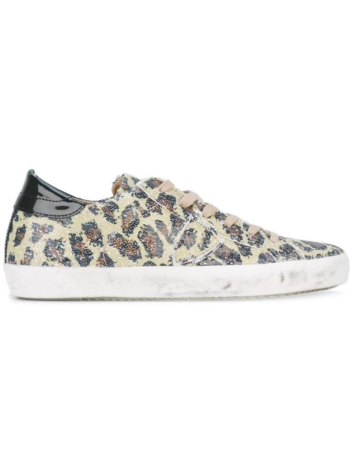 Philippe Model Leopard Print Sneakers - Yellow & Orange