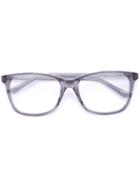 Gucci Eyewear Metallic Square Glasses, Grey, Acetate
