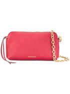 Burberry Small Abingdon Clutch Bag, Red, Leather