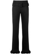 Prada Frilled Trousers - Black