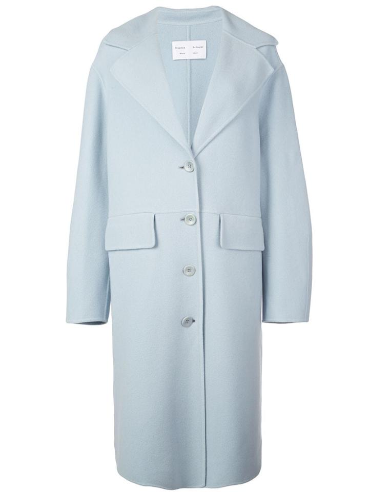 Proenza Schouler White Label Wool Cashmere Double Face Long Coat -