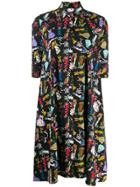 Ultràchic All-over Print Dress - Black