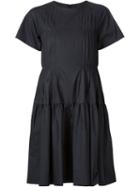 Vera Wang Shortsleeved Pleated Peasant Dress