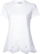 Carven Eyelet Hem T-shirt, Women's, Size: Medium, White, Cotton