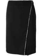 Versace Logo-trim Fitted Pencil Skirt - Black