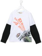 John Galliano Kids Motorbike Print T-shirt, Boy's, Size: 6 Yrs, White
