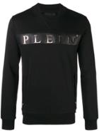 Philipp Plein Logo Embellished Sweater - Black