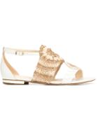 Alexandre Birman Crochet Flat Sandals
