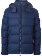 Moncler 'montgenevre' Padded Jacket, Men's, Size: 1, Blue, Feather Down/polyamide/wool