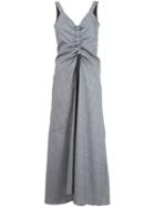 Ellery Draped Chest Dress, Women's, Size: 6, Grey, Polyester/spandex/elastane/rayon/wool